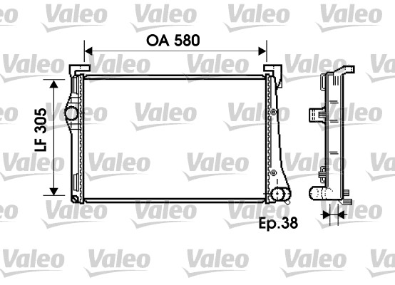 VALEO 734361 Radiatore, Raffreddamento motore-Radiatore, Raffreddamento motore-Ricambi Euro