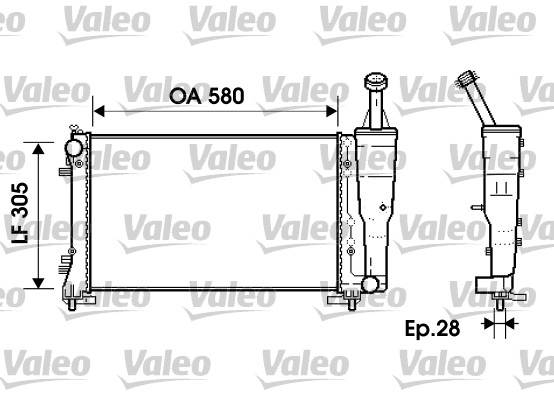 VALEO 734362 Radiatore, Raffreddamento motore