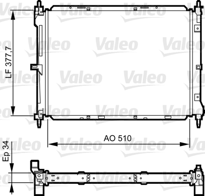 VALEO 734436 Radiatore, Raffreddamento motore