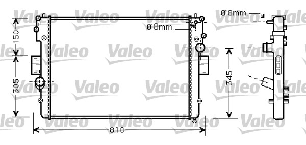 VALEO 734448 Radiatore, Raffreddamento motore-Radiatore, Raffreddamento motore-Ricambi Euro