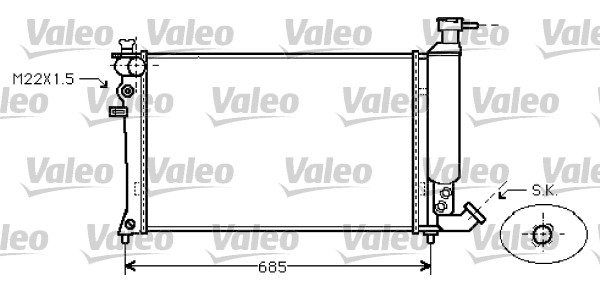 VALEO 734454 Radiatore, Raffreddamento motore-Radiatore, Raffreddamento motore-Ricambi Euro