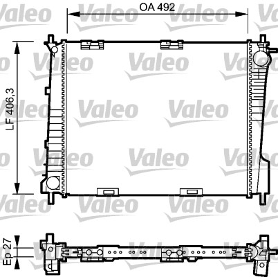 VALEO 734461 Radiatore, Raffreddamento motore