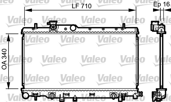 VALEO 734465 Radiatore, Raffreddamento motore