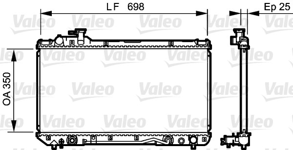 VALEO 734466 Radiatore, Raffreddamento motore