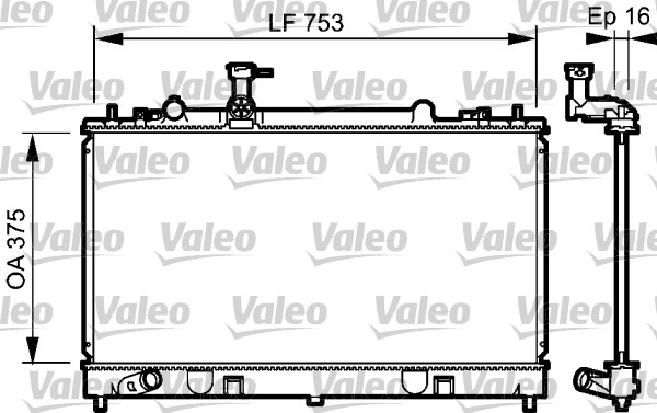 VALEO 734484 Radiatore, Raffreddamento motore-Radiatore, Raffreddamento motore-Ricambi Euro