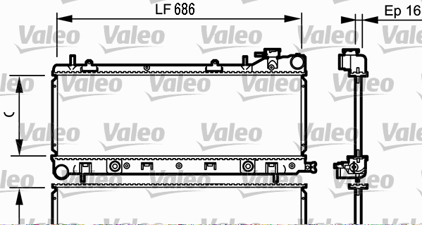 VALEO 734577 Radiatore, Raffreddamento motore