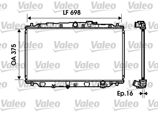 VALEO 734624 Radiatore, Raffreddamento motore-Radiatore, Raffreddamento motore-Ricambi Euro