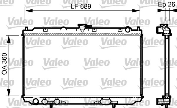 VALEO 734708 Radiatore, Raffreddamento motore-Radiatore, Raffreddamento motore-Ricambi Euro