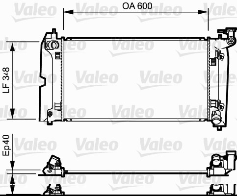 VALEO 734711 Radiatore, Raffreddamento motore