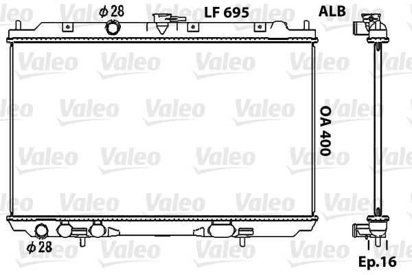 VALEO 734729 Radiatore, Raffreddamento motore