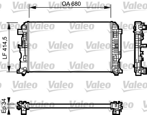 VALEO 734928 Radiatore, Raffreddamento motore