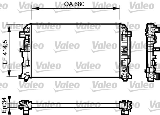 VALEO 734929 Radiatore, Raffreddamento motore