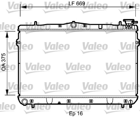 VALEO 734950 Radiatore, Raffreddamento motore