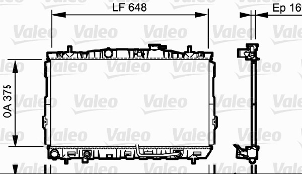 VALEO 734965 Radiatore, Raffreddamento motore