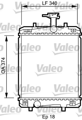 VALEO 735072 Radiatore, Raffreddamento motore