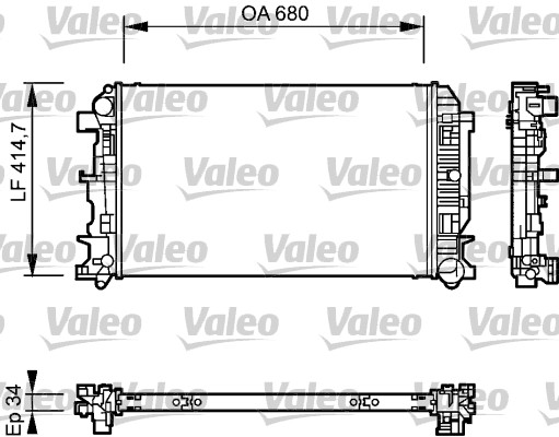 VALEO 735084 hűtő, motorhűtés