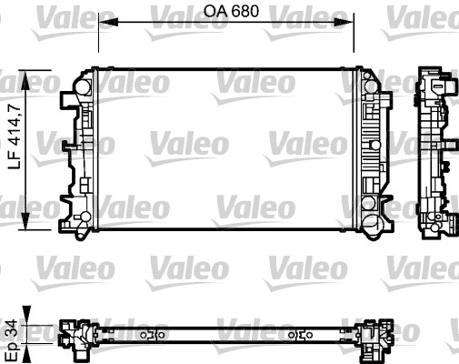 VALEO 735089 Radiatore, Raffreddamento motore