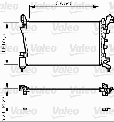 VALEO 735097 Radiatore, Raffreddamento motore