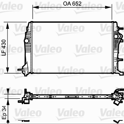 VALEO 735181 Radiatore, Raffreddamento motore