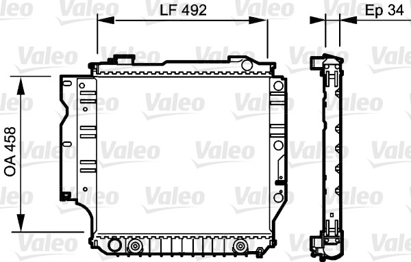 VALEO 735196 Radiatore, Raffreddamento motore-Radiatore, Raffreddamento motore-Ricambi Euro