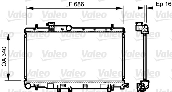 VALEO 735211 Radiatore, Raffreddamento motore