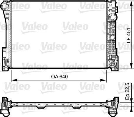 VALEO 735285 Radiatore, Raffreddamento motore