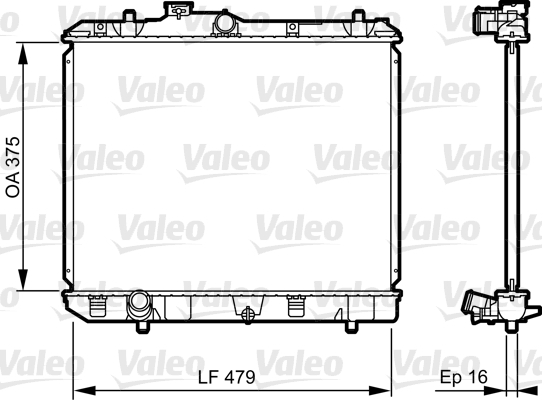 VALEO 735383 Radiatore, Raffreddamento motore-Radiatore, Raffreddamento motore-Ricambi Euro