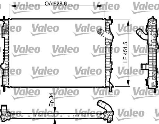 VALEO 735461 Radiatore, Raffreddamento motore