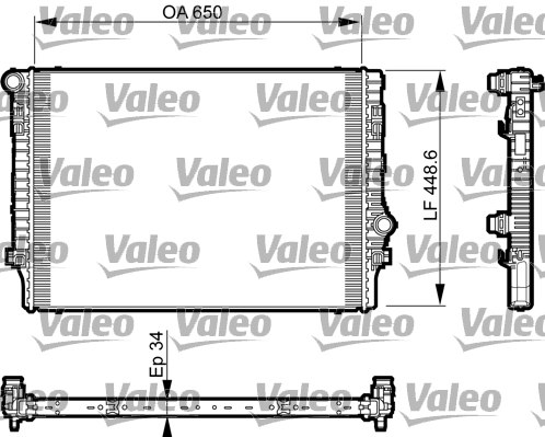 VALEO 735548 hűtő, motorhűtés