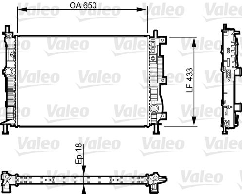 VALEO 735555 Radiatore,...