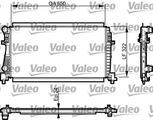 VALEO 735557 Radiatore, Raffreddamento motore-Radiatore, Raffreddamento motore-Ricambi Euro