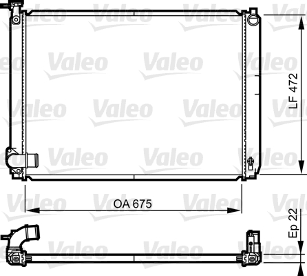 VALEO 735571 Radiatore, Raffreddamento motore-Radiatore, Raffreddamento motore-Ricambi Euro