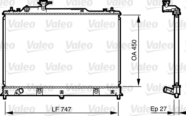 VALEO 735577 Radiatore, Raffreddamento motore-Radiatore, Raffreddamento motore-Ricambi Euro