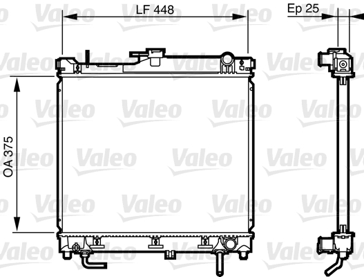 VALEO 735578 Radiatore, Raffreddamento motore