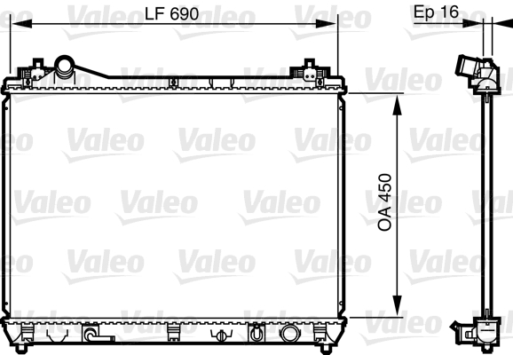 VALEO 735580 Radiatore, Raffreddamento motore-Radiatore, Raffreddamento motore-Ricambi Euro