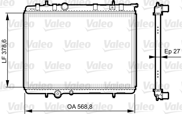 VALEO 735598 Radiatore, Raffreddamento motore