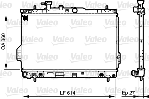 VALEO 735606 Radiatore, Raffreddamento motore-Radiatore, Raffreddamento motore-Ricambi Euro