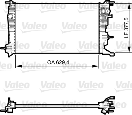 VALEO 735607 hűtő, motorhűtés