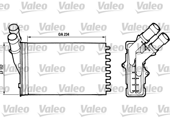 VALEO 812005 Scambiatore calore, Riscaldamento abitacolo-Scambiatore calore, Riscaldamento abitacolo-Ricambi Euro