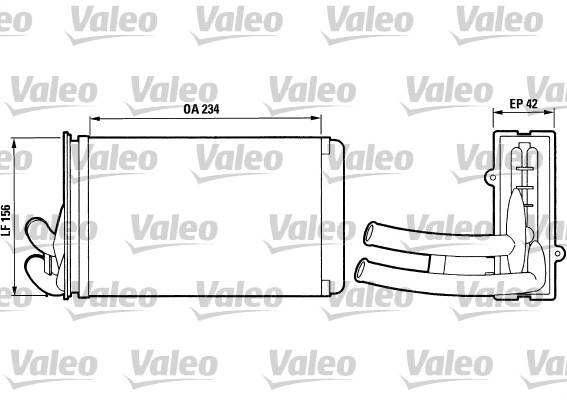 VALEO 812012 Scambiatore calore, Riscaldamento abitacolo-Scambiatore calore, Riscaldamento abitacolo-Ricambi Euro