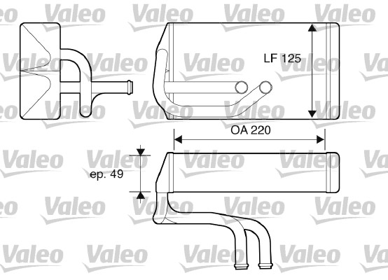 VALEO 812070 Scambiatore calore, Riscaldamento abitacolo