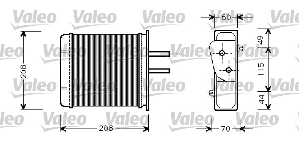 VALEO 812145 Scambiatore calore, Riscaldamento abitacolo