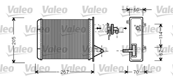 VALEO 812283 Scambiatore calore, Riscaldamento abitacolo