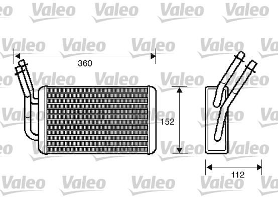 VALEO 812332 Scambiatore calore, Riscaldamento abitacolo