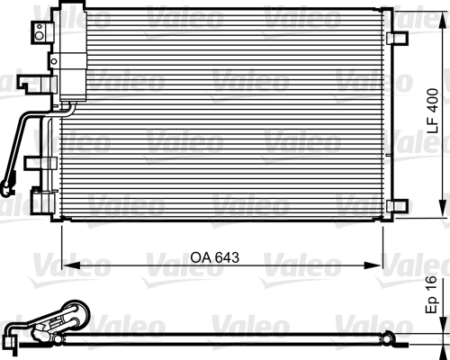 VALEO 814010 Condensatore, Climatizzatore-Condensatore, Climatizzatore-Ricambi Euro