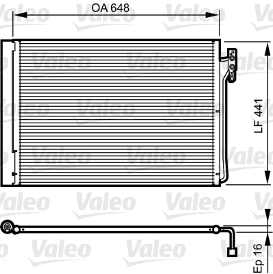 VALEO 814165 Condensatore, Climatizzatore-Condensatore, Climatizzatore-Ricambi Euro