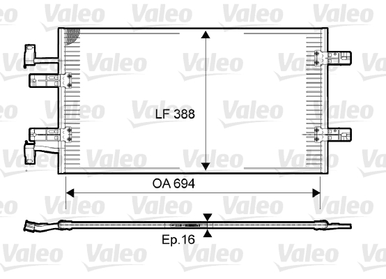 VALEO 814171 Condensatore, Climatizzatore