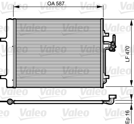 VALEO 814184 Condensatore, Climatizzatore-Condensatore, Climatizzatore-Ricambi Euro