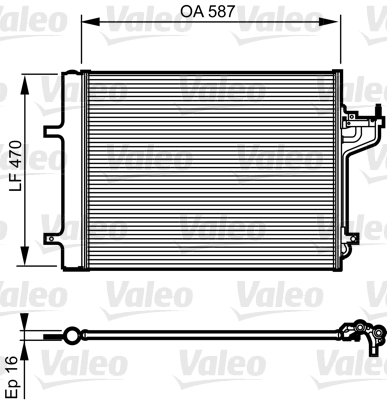 VALEO 814197 Condensatore, Climatizzatore-Condensatore, Climatizzatore-Ricambi Euro