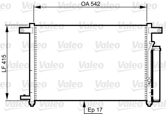 VALEO 814344 Condensatore, Climatizzatore